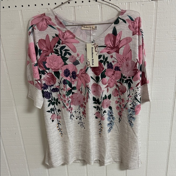 Southern Stitch Tops - Southern Stitch Floral Print Women's Top